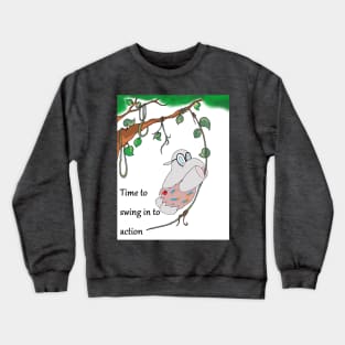 swinging hippo Crewneck Sweatshirt